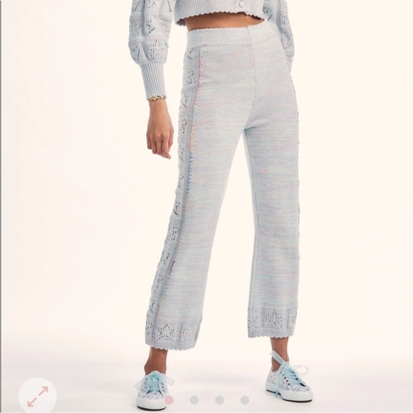 LoveShackFancy Toro Knit Pants- Pastel Rainbow - Picture 3 of 9